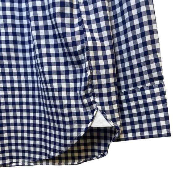 J Crew | NWOT Men’s Ludlow Navy White Gingham Long Sleeve Button Down Size XL - Picture 6 of 9